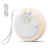 White Noise Machine, Portable Sleep Sound Machine For Baby & Adult,16 Natural Soothing Sounds Therapy,children's Night Light,15, 30, 60 Minutes Timer,baby Sleep Aid Machine,baby Gift,usb Rechargeable