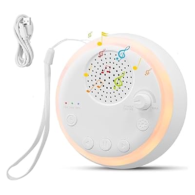 White Noise Machine, Portable Sleep Sound Machine For Baby & Adult,16 Natural Soothing Sounds Therapy,children's Night Light,15, 30, 60 Minutes Timer,baby Sleep Aid Machine,baby Gift,usb Rechargeable