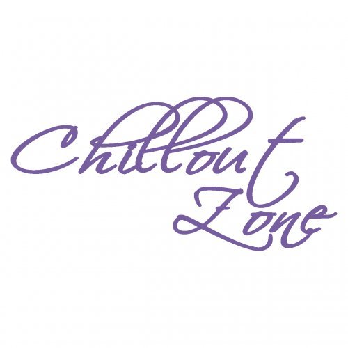 Wandtattoo 'Chillout Zone' geschwungen in 5 Größen und 25 Farben (80x38cm lavendel)