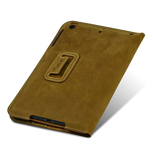 MANNA Ultraslim iPad Mini 3 Folio Hülle | Cover mit Autosleep – Funktion | Case aus Nubuk Leder , braun | Aufstellbare Tasche | Schutzhülle für iPad Mini Retina - 7