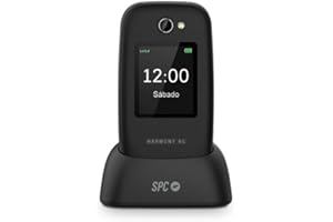 SPC Harmony 4G telefon komórkowy z klapką dla seniorów, łatwy w użyciu z dużymi przyciskami, kompatybilny zestaw słuchawkowy, zdalna konfiguracja, przycisk SOS, wysoki dzwonek, stacja ładująca, czarny