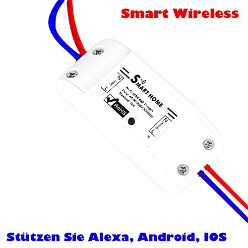 Preisvergleich Produktbild Kingmia Intelligenter Schalter Wifi Switch Drahtlose Steuerung Automatisierung Intelligente Steckdose Intelligente Strom Schalter DIY Smart Home Automation Modul Arbeit mit Unterstützung iOS Android