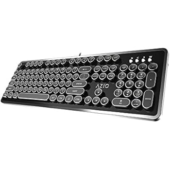 Azio MK Retro USB Anglais Noir - Claviers (Standard, Avec Fil, USB