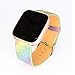 Produktbild bloatboy Mode Bling Square Glitter Lederarmband für Fitbit Versa Lite Watch, Luxus Ersatzband Uhrenarmband (B)