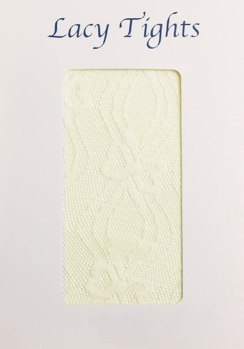 Baby girls / bigger girls ivory lace tights