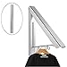 Produktbild Aufhänger PluieSoleil Faltbarer Wandaufhängung Mount Clothes Hook Faltbarer Einstellbarer Wäscheschrank mit 2 Haken für Balkon, Hotel, Badezimmer, Schlafzimmer, Silber 43 * 4,5 * 3,2CM (1)
