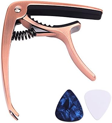 Ukulele Capo - Kirsite Luxury Design Capos also for Acoustic Guitars Electric Guitars Banjo Mandolin Bass(Copper) by EverAct™