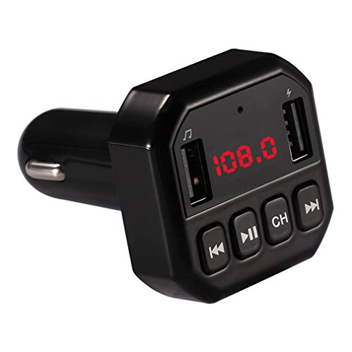 Preisvergleich Produktbild Bluetooth FM Transmitter / kabelloses Autoladegerät / TF-Karte / Bluetooth-Freisprecheinrichtung / Ein-Knopf-Bedienung / Großbild-Display / Musik abspielen / Automatisches Ausschalten,Black
