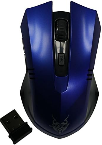 2.4Ghz Wireless Mobile Optical Mouse with 6 Buttons, 3 DPI Levels with USB Wireless Receiver
