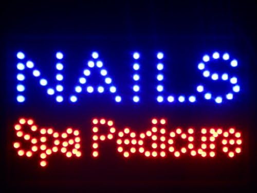 ADVPROnled097-b Nails Spa Pedicure LED Neon Sign 16" x 10"