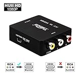 AV zu HDMI Adapter unterstützt HDMI 1080p oder 720p Ausgang.