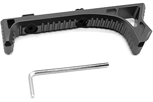 TRIROCK Black Tactical Aluminum Link Curved Angled Hand Stop Fits M-Lok handguard Rail System