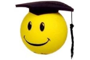 HAPPY BALLS Smiley Graduate Car Aerial Ball Antenna Topper OR Dashboard Wobbler! (one P&P charge no matter how many items you buy from Aerialballs.)