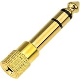 PrimeX PX-4458 6.3 mm Erkek to 3.5 mm Dişi Jack Adapt&ouml;r&uuml;, 6.35 mm B&uuml;y&uuml;k Jack Erkek 3.5 mm Kulaklık Dişi Ses &Ccedil;evirici, Mikrofo