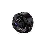 Sony DSC-QX10 Fotocamera Lens-Style per Smartphone, Sensore CMOS Exmor R da 7,76 mm e 18,2 Megapixel, Obiettivo Sony G con Zoom Ottico 10x, Nero