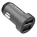 Produktbild iXboost iX-5B Speed Charge 4.8A Dual USB Auto-Ladegerät Voll-Metall Kfz Adapter mit Intelligent IC 2 Port Ladeadapter für Alle Handy z.B. Samsung/HTC/Huawei/LG/iPhone 7 UVM. Dunkel-Grau