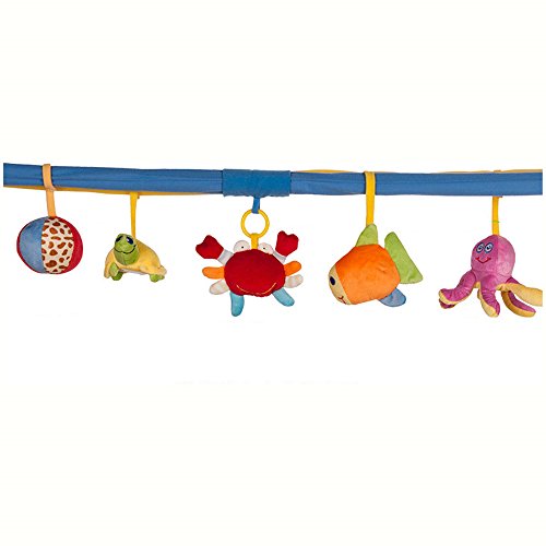 Süß Tiere – Bunte Fische Baby Kind Krabbeldecken| Spielbögen| Spielmatte| Spielteppiche Mit hängenden Klangspielzeug - 4