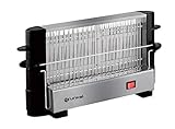   Grunkel - Tostador vertical para todo tipo de pan en acero inoxidable de 750W de potencia. Capacidad de hasta 4 rebanadas de pan de molde. Incluye 2 barras agarradoras de tacto frío. Modelo TSV-F2