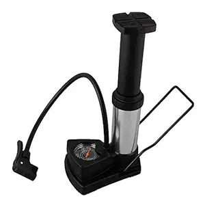 Rasikvar High Pressure Portable Mini Bike Pump Foot Activated with Pressure Gauge for Road