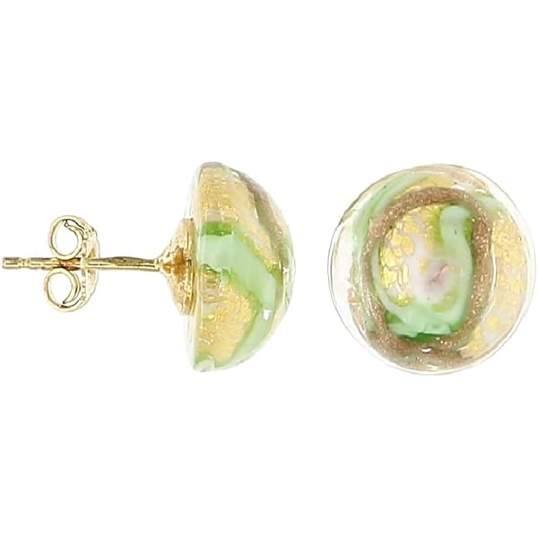 Orecchini Perno In Argento 925 Con Perla In Vetro Di Murano 10mm Multicolore - Gioiello Artigianale Made In Italy, Regalo In Confezione Certificata - 4