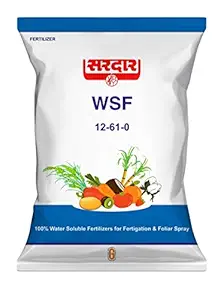 GSFC, Sardar WSF 12-61-0, 100% Water Soluble Fertilizers for fertigation & foliar Spray (1 Kg Pack)