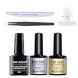 Estos kits de extensión de uñas contienen 1 * 8 ml de gel de fibra de vidrio para uñas, 1 * 12 ml de capa base, 1 * 12 ml de capa superior, 1 * pinza, 1 * clip de uñas, 1 * lima de uñas.