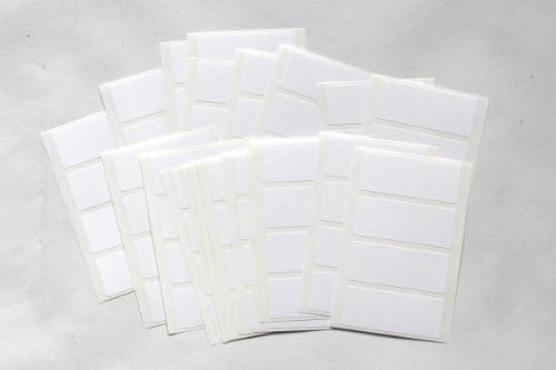 80 White Stickers - Sticky Coloured Self Adhesive Labels for Colour Coding