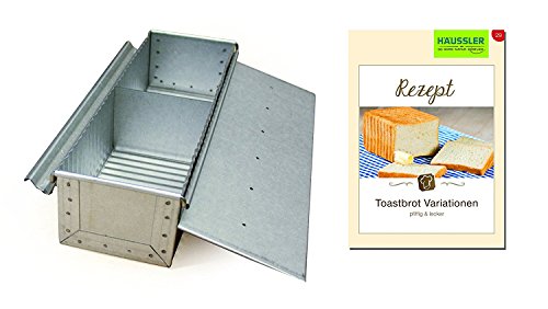 Toastbrotform, für zwei Brote je 500 g & Rezept für Toastbrotvariationen