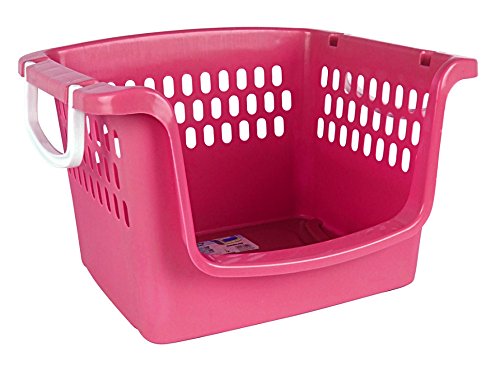 Vorrats-Stapelkorb Wäschekorb vers. Farben (Pink) - 2