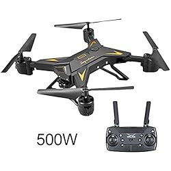 XHXseller Mini Drone Remote Control Aircraft Helicopter Four-Axis Airplane Remote Control Altitude Hold LED Aerial View Drone Foldable for Beginners