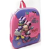 Imagen 3D de Minnie con luces LED brillantes.