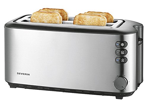 Preisvergleich Produktbild Severin AT 2509 4-Scheiben Langschlitztoaster Edelstahl / Schwarz