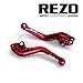 Price comparison product image Rezo REZ-SETV2-0-RED-0061 V2 Short Adjustable CNC Motorcycle Levers for Sinnis Apache 125, Red