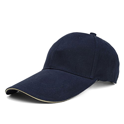 XfayUnisex Cotton Cap Adjustable Hat Baseball hat/Fashion Mens Summer Outdoor cap/Hiking Hat, Running Hat-Navy