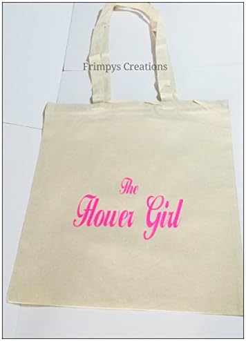 Wedding Favour Tote Bag cotton Printed Gift Present Keep The Flower Girl Novelty (BAG)