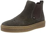 Weicher Gehcomfort Rieker Damen 71664 Chelsea Boots, Grau (Graphit/Schwarz/Brown 46), 42 EU