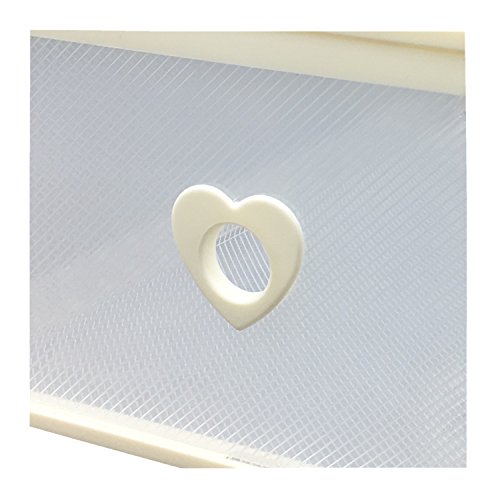 Smilun Transparent Schuhschachtel Aufbewahrungsschachtel Universalbox Stapelbox Schuhregal Herz Weiß 6-Stück-Set - 7