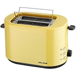 Efbe-Schott Grille-pain à 2 Fentes, Support Réchauffe Viennoiseries, Tiroir Ramasse-miettes, 800 W, Jaune, SC TO 1080.1 GLB