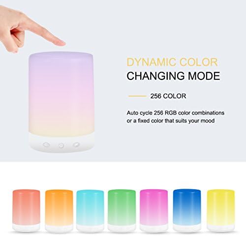 Touch Sensor Light, USB Rechargeable, Luohaoshi Dimmable Bedside Lamp, Night Light for Kids and Adults, 3 Modes, Atmosphere Lamp, Mood Light, Convenient for Living room and Bedroom