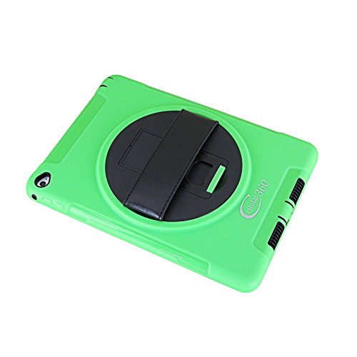 Apple iPad Air 2 Hülle,schmutz- und stoßfest, 360 drehbare Handschlaufe mit integriertem Standfuß (Apple iPad Air 2,Handheld-Grün) - 4