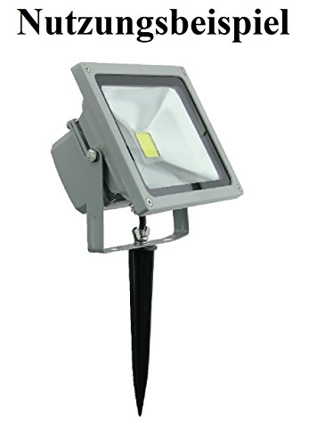 Trango 2er Pack Garten-Erdspieß aus schwarzem Kunststoff, Lampenhalter, Spike Strahlerspieß Gartenspieß TGGS2 - 3