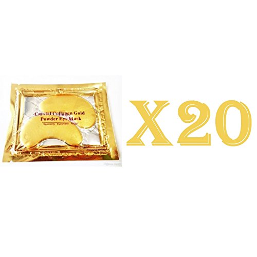 First Beauty Gesichtsmasken für Lidschatten, goldfarben, 20 Stück