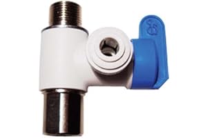 John Guest Speedfit 3/8 x 3/8 x 1/4 Inch Angle Stop Adapter Valve, Push to Connect Plastic Plumbing Fitting, ASVPP1LF