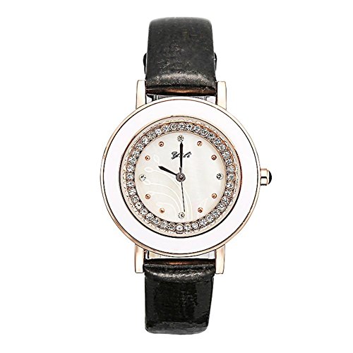 Preisvergleich Produktbild Art- und Weisedame-Leder-Bügel-Quarz-Uhr