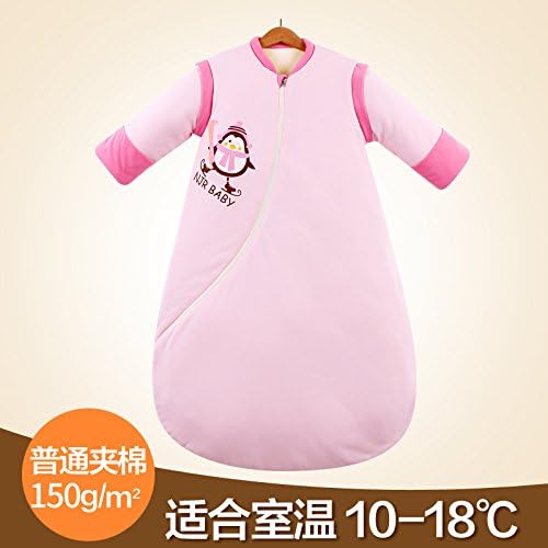 Baby sleeping bag, newborn baby autumn and winter thickening children cotton anti-kicked the thin cotton seasons toner in the thick M/75cm Height 80 cm below