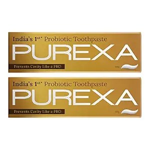 PUREXA Probiotic Toothpaste, Prevents Cavity Like a Pro, India's first Probiotic enriched Anti-Cavity Toothpaste, Prevents drop in pH & Lowers the rate of Tooth Decay (Pack of 2)