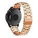 Produktbild SHOBDW Armband für Garmin Fenix 5 & Forerunner 935 - 22 mm, Quickfit-Wechselarmband Ersatz Replacement band , Echtes Edelstahl-Armband Schnelles Wiedereinbau-Sitz-Band-Bügel Wristband Uhr Verstellbar (Rose Gold, für Garmin Fenix 5)