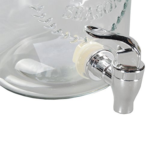 3L Getränkespender mit Hahn ENJOY Dispenser Zapfhahn Zapfsäule Glaskanne Spender 1 Stück - 2