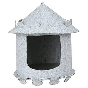 Cat Bed Cat House Cat Shelter with Removable Cushion for Cats and Kittens Weight Less Than 7.5kg Easy to Assemble