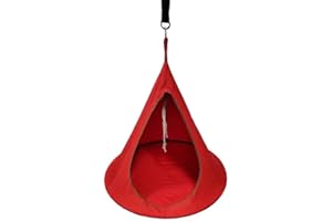 GENERIC Portable Hanging Chair Hammock, Butterfly Shaped Swing Hanging Chair, Anti-mosquitoes and Waterproof Casual Hanging Double Swing Bearing Capacity 100KG for Outdoor Camping red